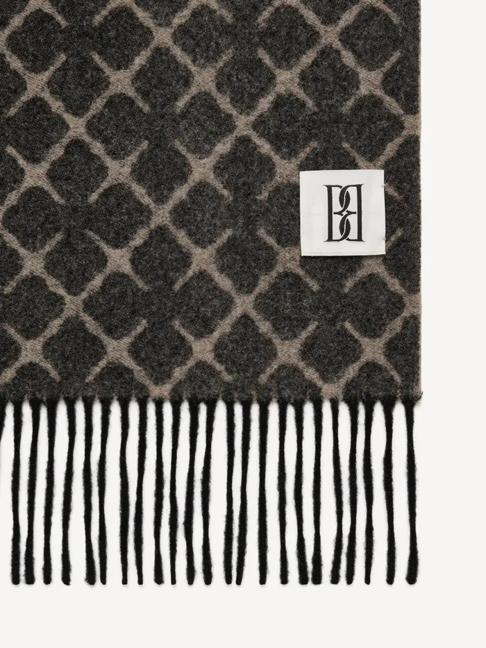 Scarves Women By Malene Birger Ortega Cashmereblend Scarf Grey Brown Melange Scarves Women By Malene Birger Ortega Cashmereblend Scarf Grey Brown Melange