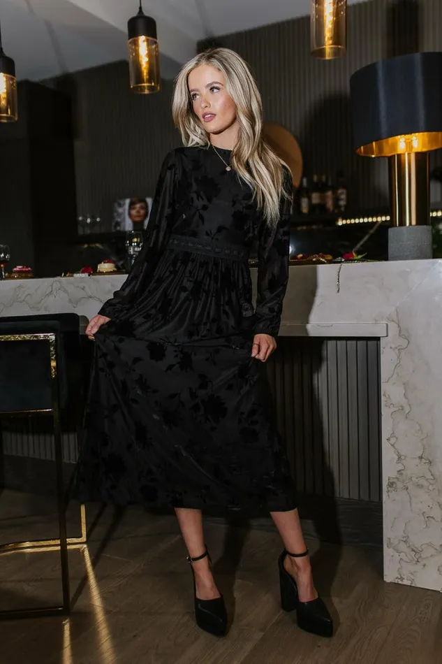 Seline Midi Dress Black Women Bohme Dresses