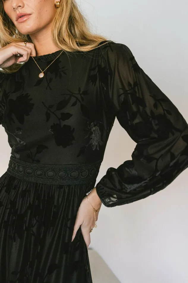 Seline Midi Dress Black Women Bohme Dresses