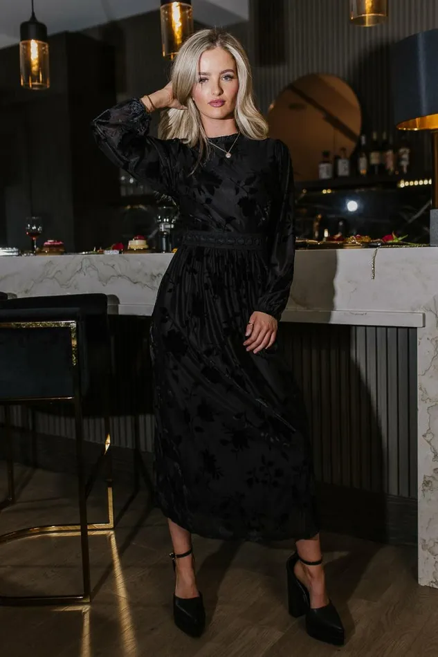 Seline Midi Dress Black Women Bohme Dresses