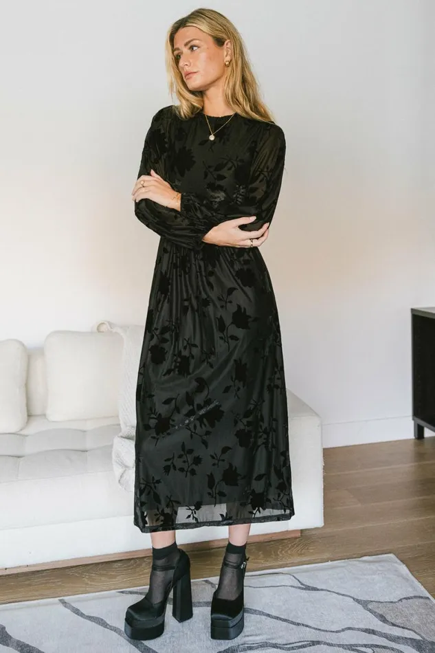 Seline Midi Dress Black Women Bohme Dresses