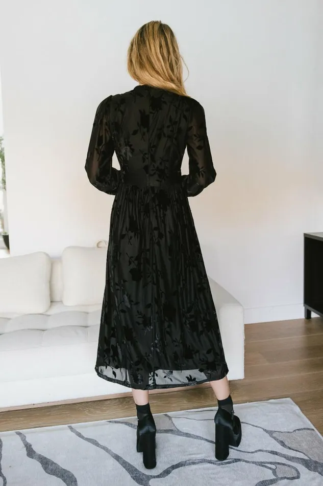 Seline Midi Dress Black Women Bohme Dresses