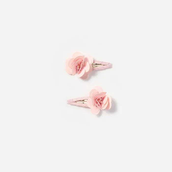 Sequin Flower Hair Clips Kids Self Portrait Accessories