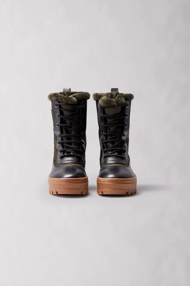 Shearling Lined Boots Men Mackage HERO Shearlinglined Winter Boot For Men Army