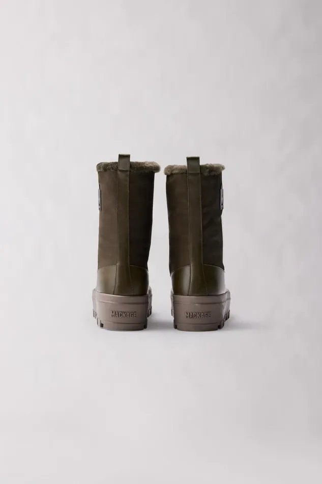 Shearling Lined Boots Men Mackage HERO Shearlinglined Winter Boot For Men Army