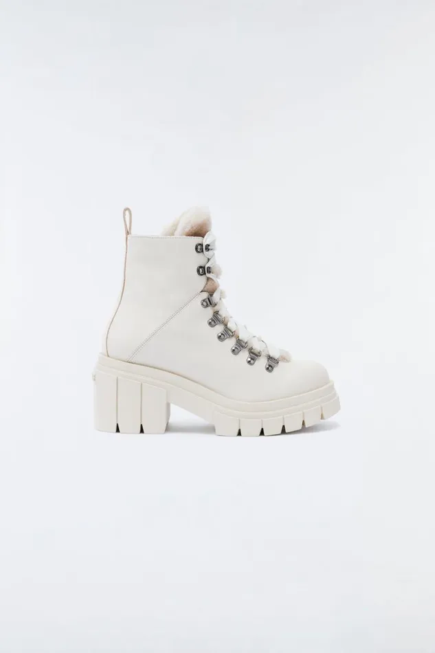 Shearling Lined Boots Women Mackage SUMMIT Shearlinglined Lamb Leather Ankle Boot For Women Black