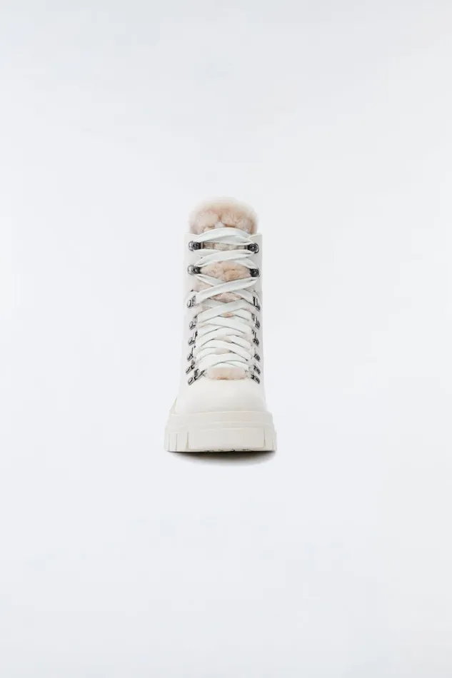 Shearling Lined Boots Women Mackage SUMMIT Shearlinglined Lamb Leather Ankle Boot For Women Black
