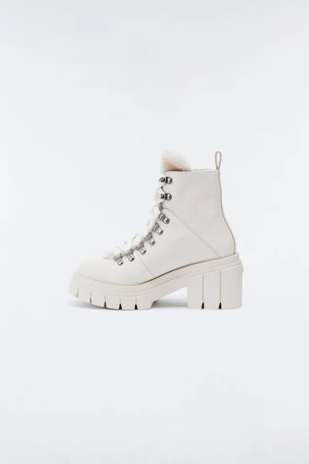 Shearling Lined Boots Women Mackage SUMMIT Shearlinglined Lamb Leather Ankle Boot For Women Black