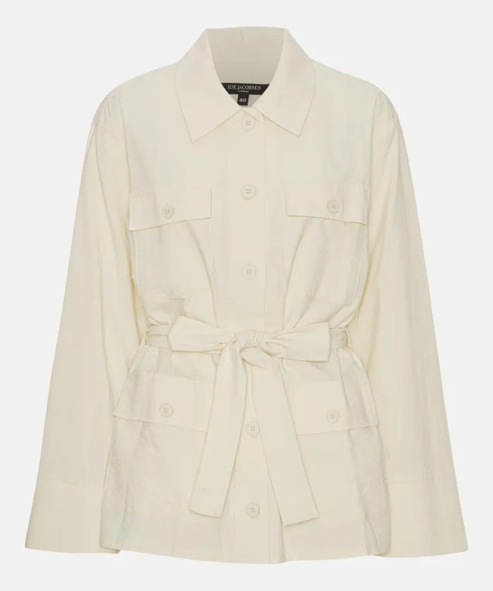 Shirt Jacket 8211 Bleached Sand Clothing Ilse Jacobsen Shirts And Blouses