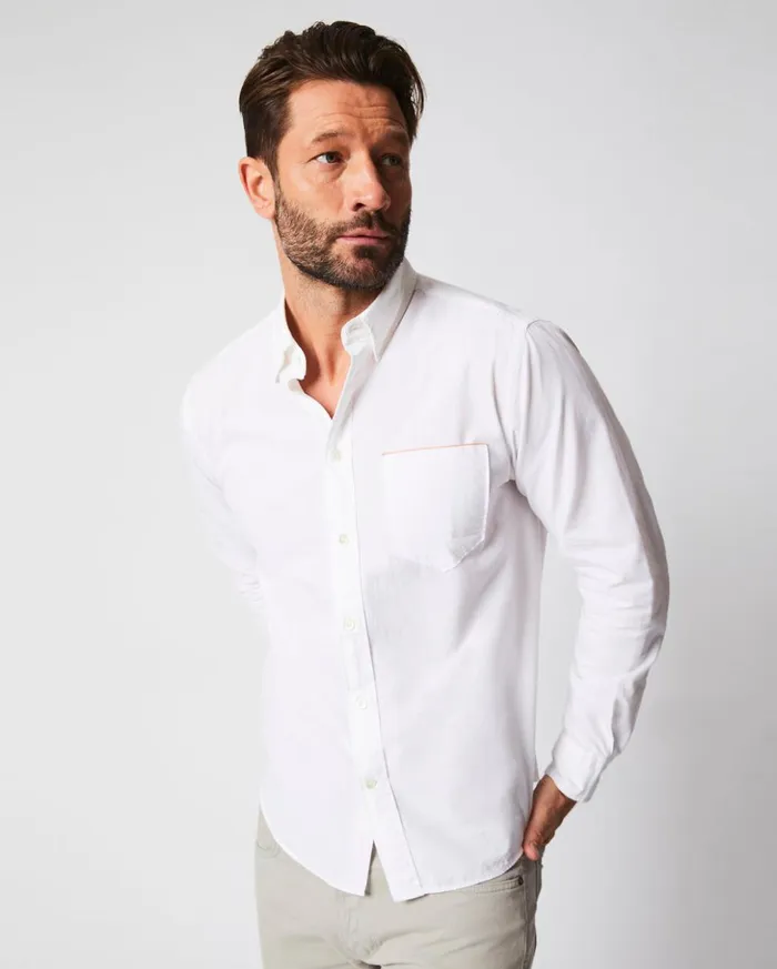 Shirting Men Billy Reid Msl 1pocket Shirt White
