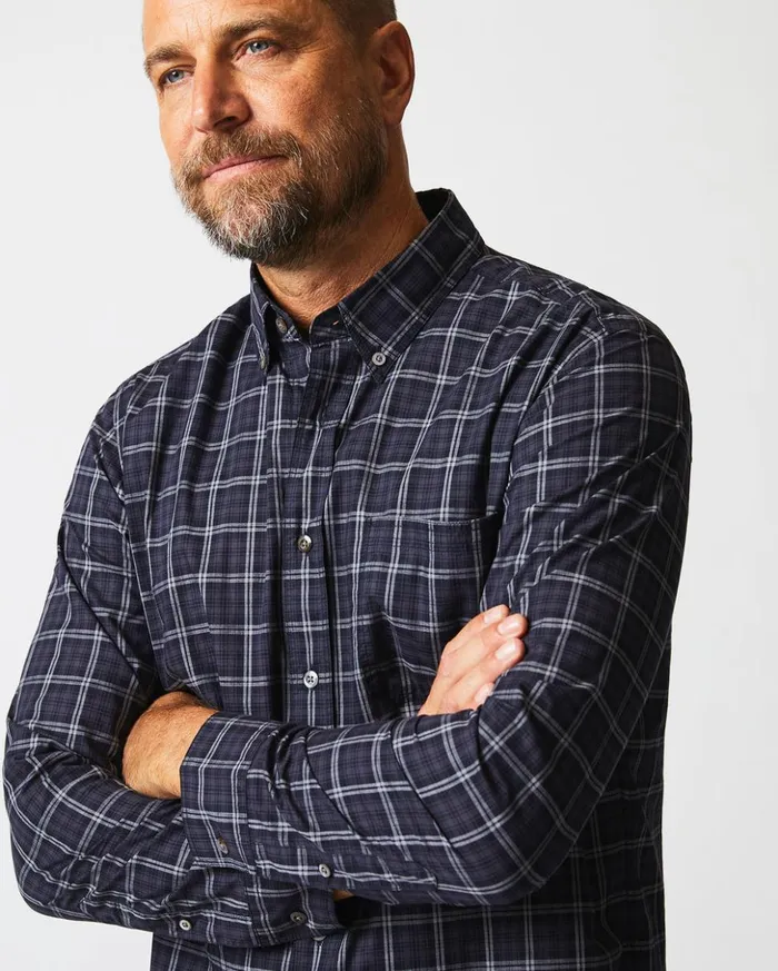 Shirting Men Billy Reid Plaid Tuscumbia Shirt Bd Blackgrey