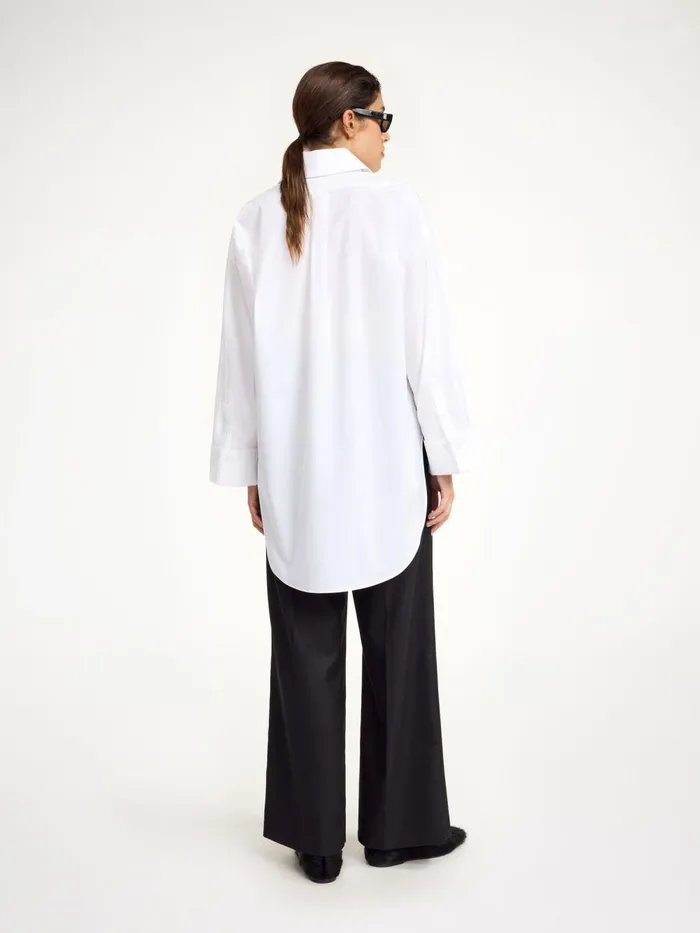 Shirts and Blouses Women By Malene Birger Maye Organic Cotton Shirt Pure White