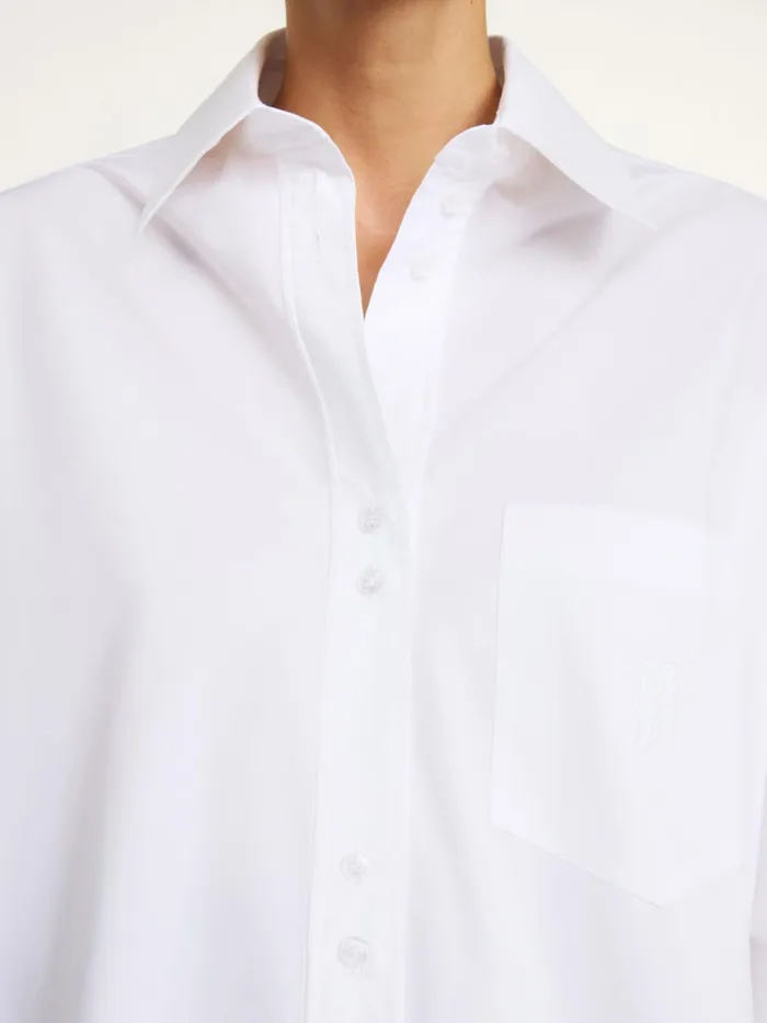 Shirts and Blouses Women By Malene Birger Maye Organic Cotton Shirt Pure White