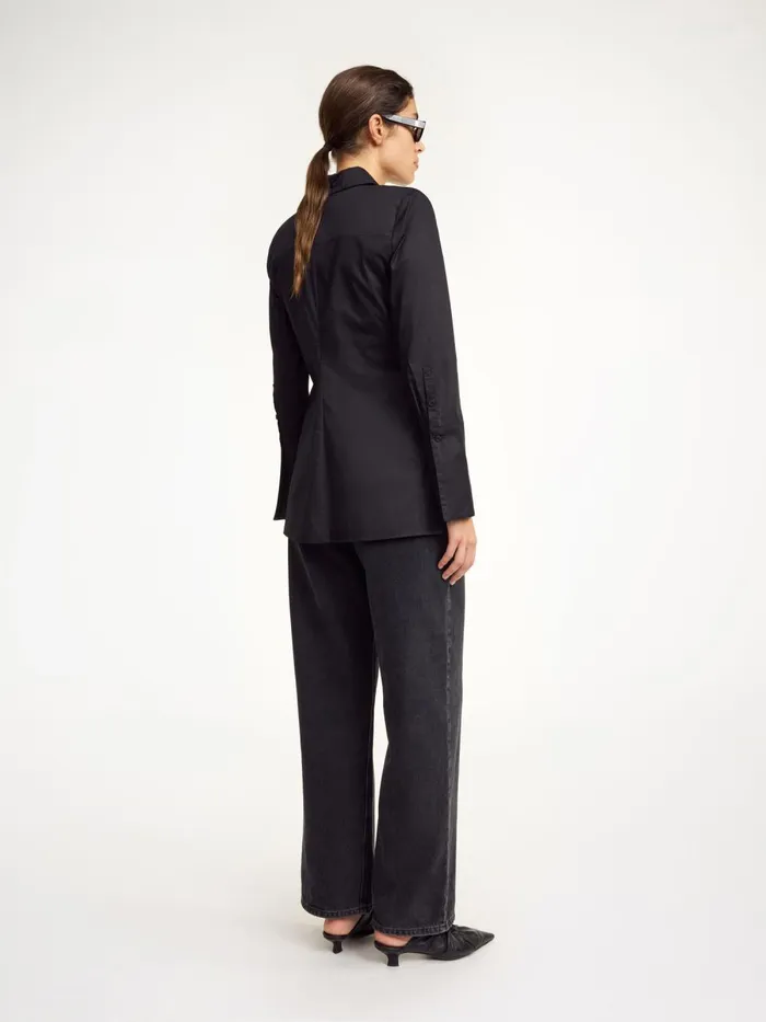 Shirts and Blouses Women By Malene Birger Padano Organic Cotton Shirt Black