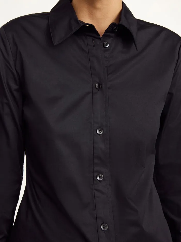 Shirts and Blouses Women By Malene Birger Padano Organic Cotton Shirt Black