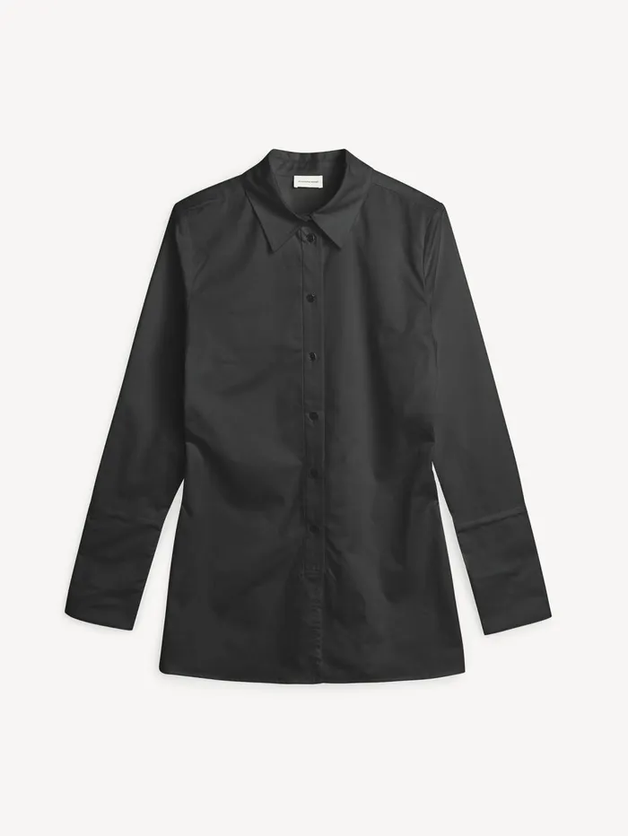 Shirts and Blouses Women By Malene Birger Padano Organic Cotton Shirt Black
