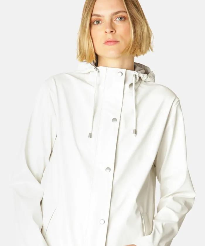 Short Rain Jacket 8211 Milk Creme Rainwear Ilse Jacobsen Raincoats Short Rain Jacket 8211 Milk Creme Rainwear Ilse Jacobsen Raincoats
