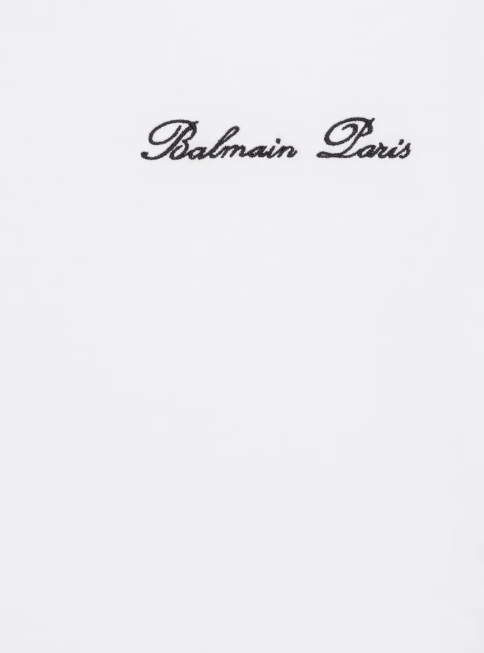 Shortsleeved Signature Tshirt White Kids Balmain