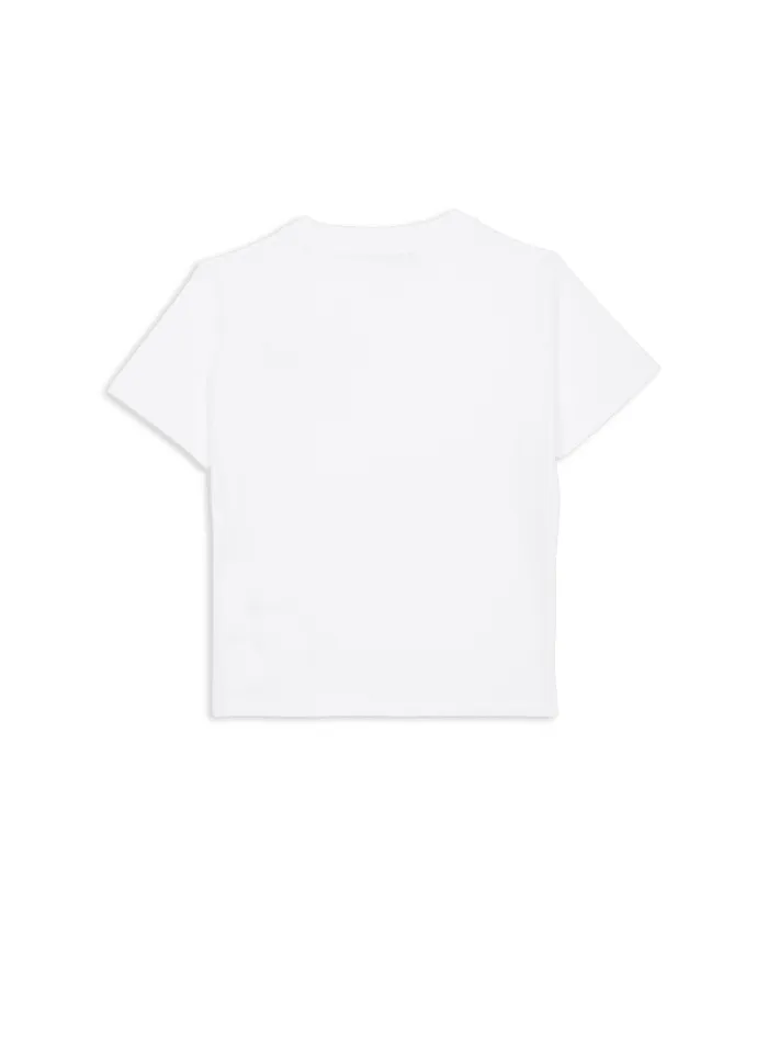 Shortsleeved Signature Tshirt White Kids Balmain