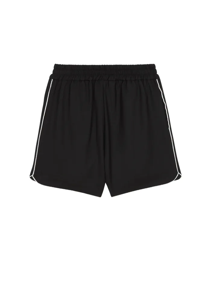 Shorts With PB Signature Embroidery Black Kids Balmain
