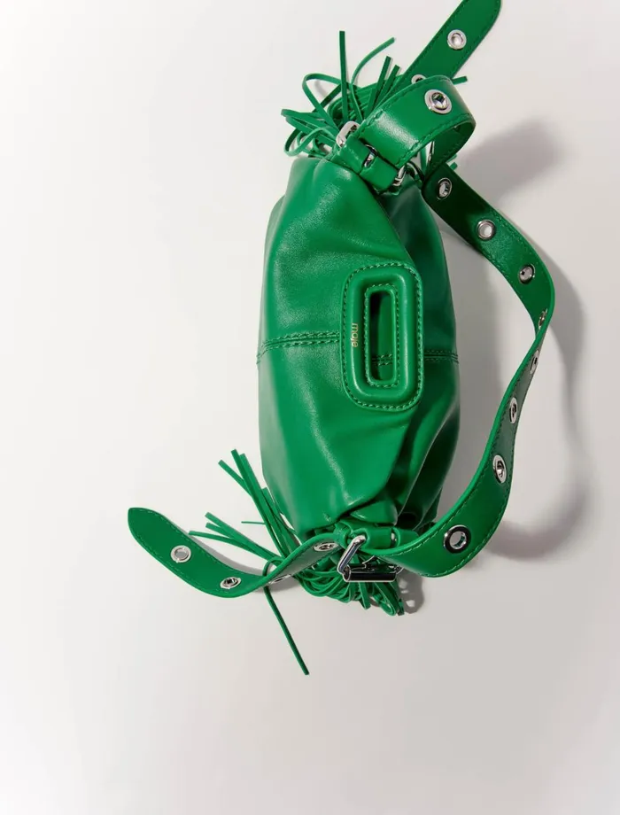 Shoulder Bags Women Maje Smooth Leather Mini Miss M Bag Green