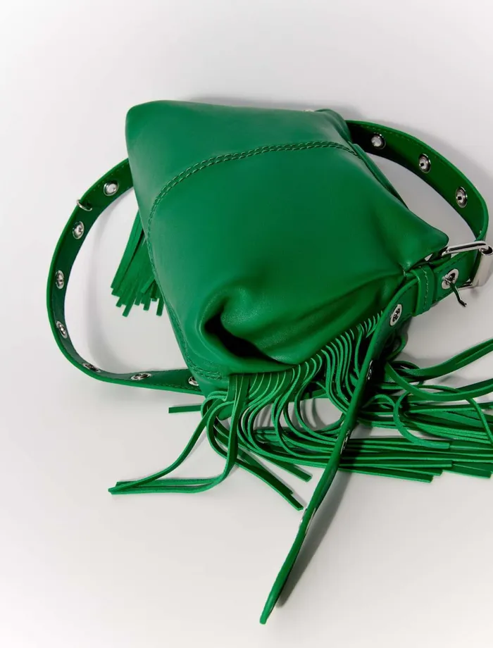 Shoulder Bags Women Maje Smooth Leather Mini Miss M Bag Green