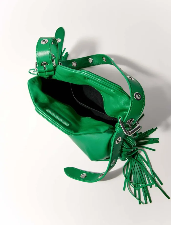 Shoulder Bags Women Maje Smooth Leather Mini Miss M Bag Green