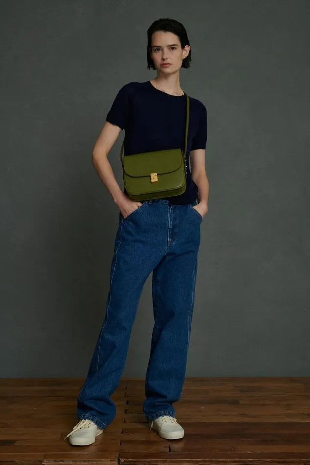 Shoulder Bags Women Soeur BELLISSIMA MAXI BAG Olive Green