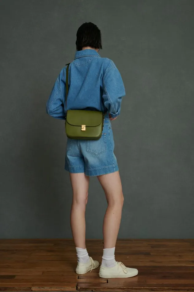 Shoulder Bags Women Soeur BELLISSIMA MAXI BAG Olive Green