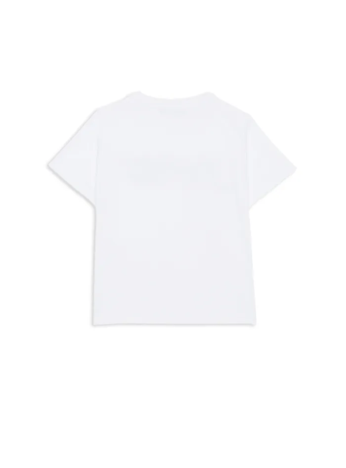 Signature Tshirt White Kids Balmain