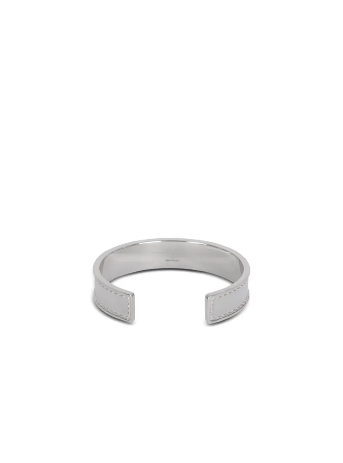 Signature Tubular Brass Bracelet Silver Men Balmain Fashion Jewelry
