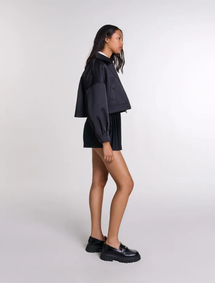 Skirts and Shorts Women Maje StraightFit Pleated Shorts Black