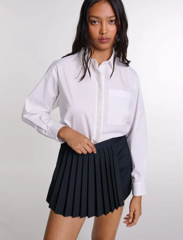 Skirts and Shorts Women Maje StraightFit Pleated Shorts Black
