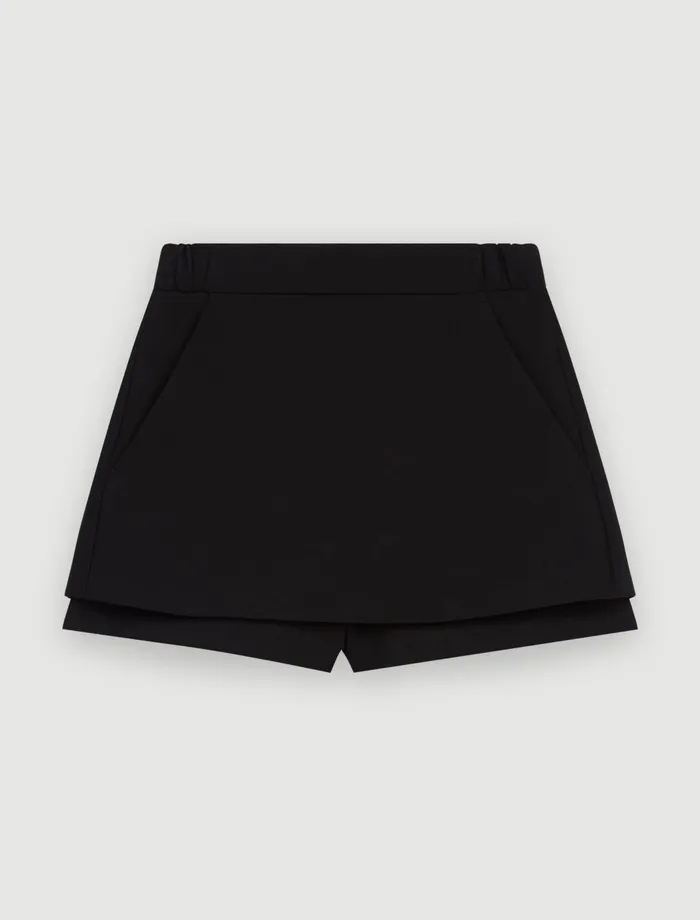 Skirts and Shorts Women Maje TrompeLil Shorts In Crpe Fabric Black