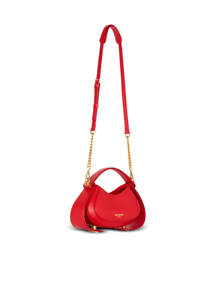 Small Jolie Madame Bag In Box Leather Red Women Balmain Handbags