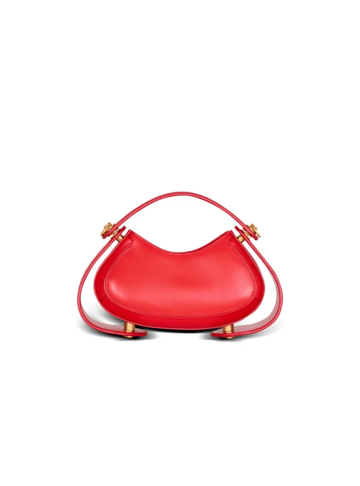 Small Jolie Madame Bag In Box Leather Red Women Balmain Handbags