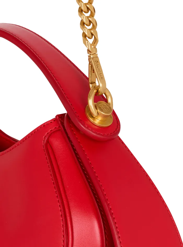 Small Jolie Madame Bag In Box Leather Red Women Balmain Handbags