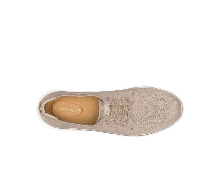 Sneakers Tricia Wingtip Knit Taupe Knit Hush Puppies Women Sneakers Tricia Wingtip Knit Taupe Knit Hush Puppies Women