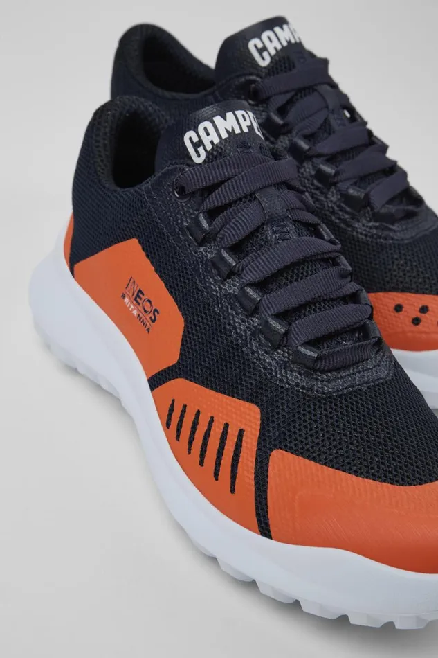 Sneakers Women Camper Camper X INEOS Britannia Blue And Orange Textile Sneakers