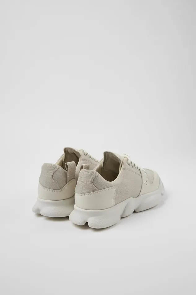 Sneakers Women Camper Karst White Leather And Recycled PET Sneakers