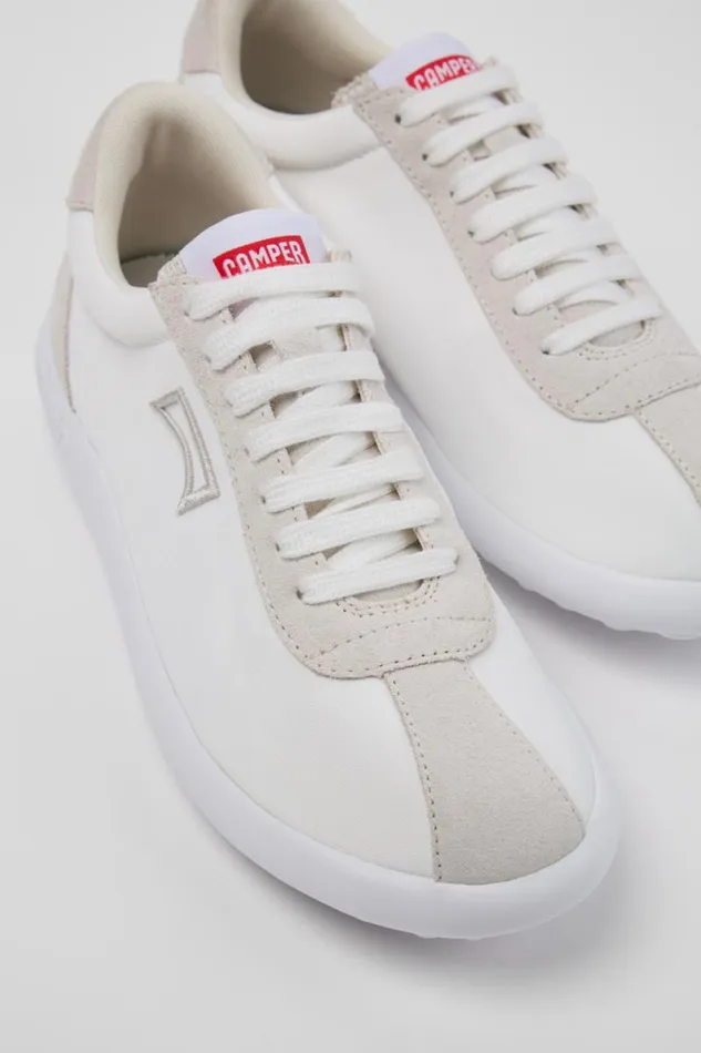 Sneakers Women Camper Pelotas XLite White Recycled PET And Nubuck Sneakers