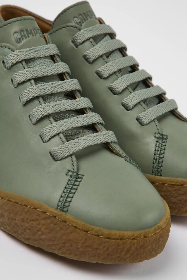 Sneakers Women Camper Peu Terreno Green Leather Shoes
