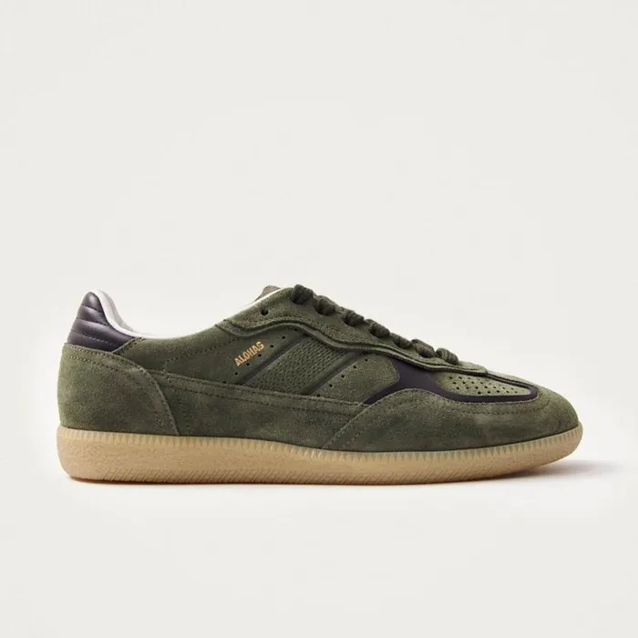Sneakers WomenMen ALOHAS Tb490 Rife Dusty Olive Leather Sneakers