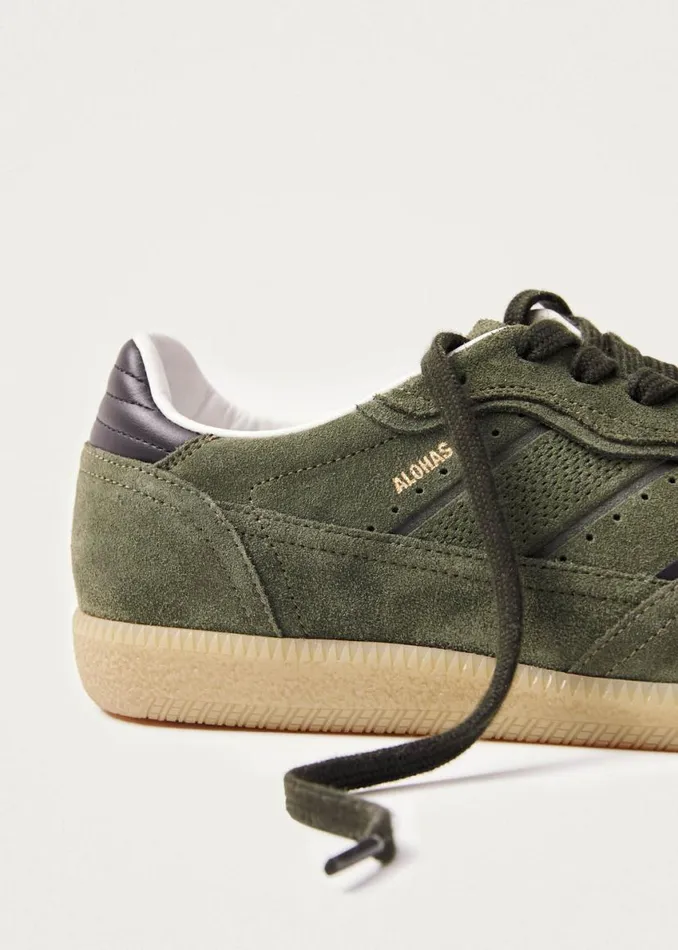 Sneakers WomenMen ALOHAS Tb490 Rife Dusty Olive Leather Sneakers