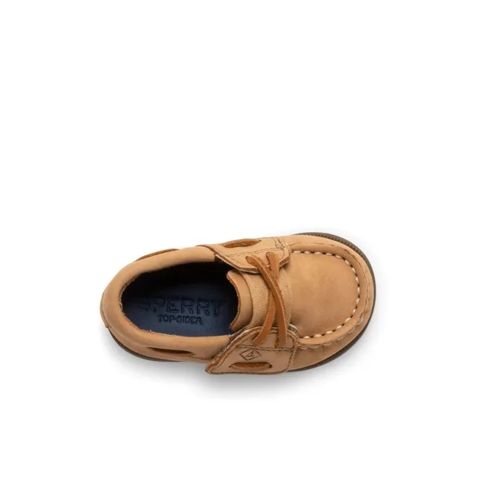 Sperry Authentic Original Crib Hook and Loop Boat Shoe Natural Kids Boat Shoes