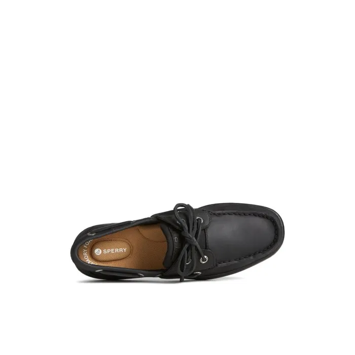 Sperry Bluefish 2Eye Boat Shoe Black Women Boat Shoes