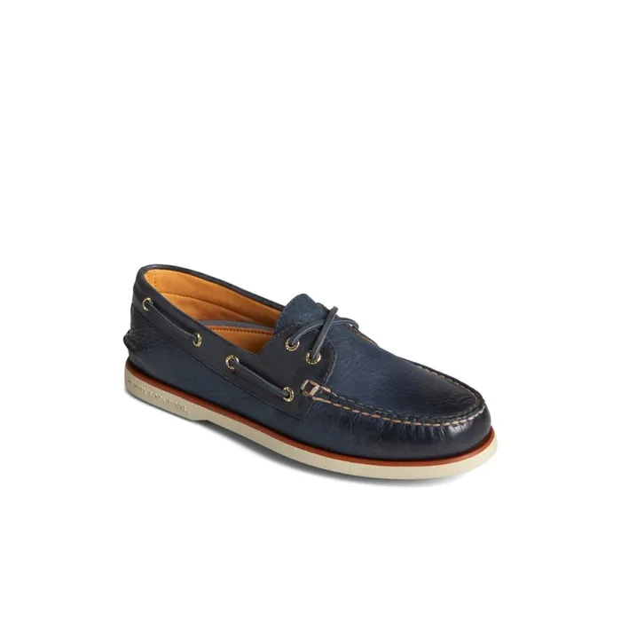 Sperry Gold Cup Authentic Original Rivingston Boat Shoe Navy Men Boat Shoes