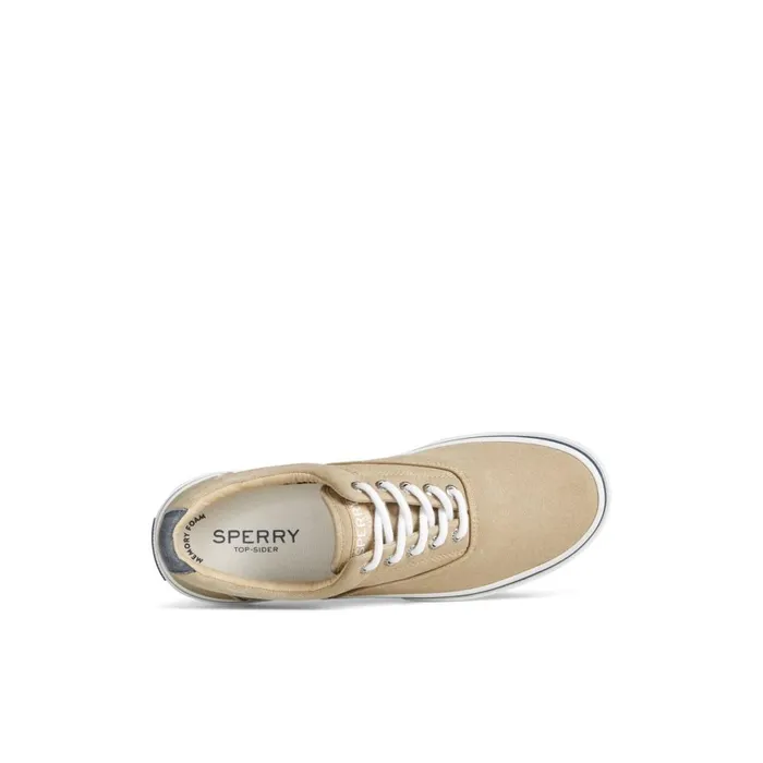 Sperry Halyard CVO Salt Washed Sneaker Khaki Men Sneakers