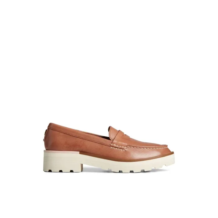 Sperry Lug Penny Loafer Medium Beige Women Shoes