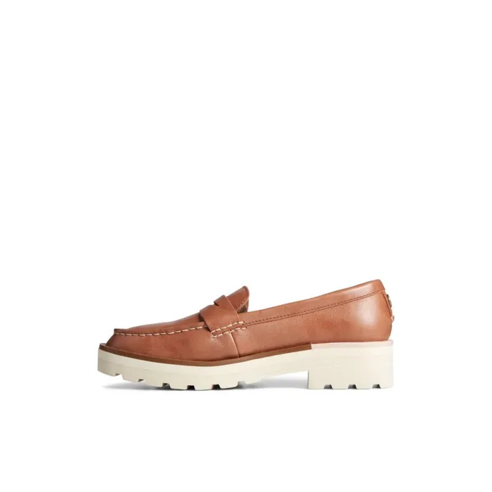 Sperry Lug Penny Loafer Medium Beige Women Shoes